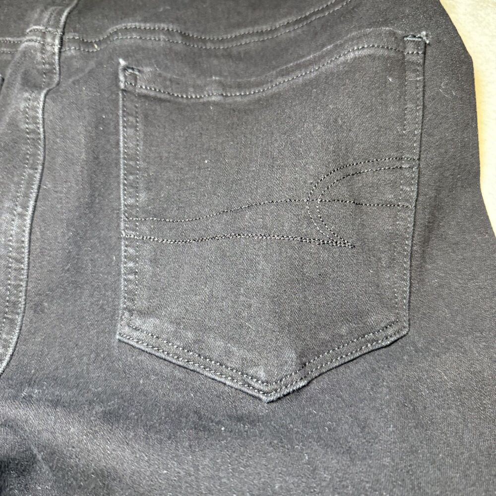 American Eagle Womens Size 12 Long The Dream Jean Black High Rise Jegging Skinny - Picture 15 of 16